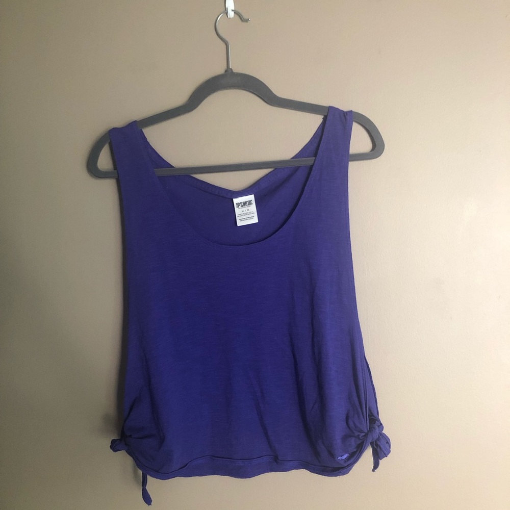 VS PINK Purple Cropped Tank Top